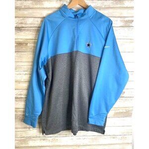Nike‎ Golf Dallas Cowboys 1/4 Zip Pullover Jacket XXL Blue & Gray Polyester Mens
